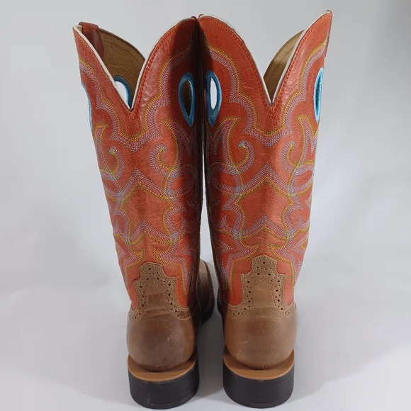 Leather Cowboy Broad Square Toe Ruff Stock Twisted X Men's See Desc and Pictures - Picture 3 of 11